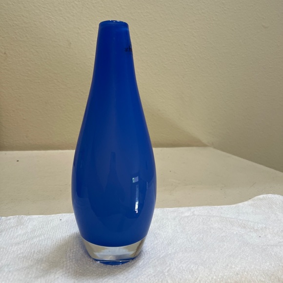 NORDSTROM at home beautiful vase.Hand made in Poland.SKY BLUE - Picture 7 of 11